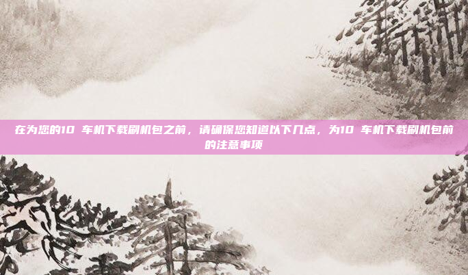 在为您的10吋车机下载刷机包之前，请确保您知道以下几点，为10吋车机下载刷机包前的注意事项