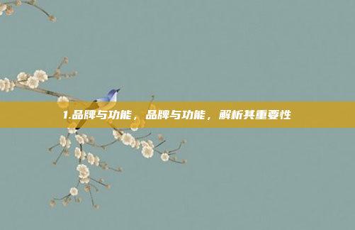 1.品牌与功能，品牌与功能，解析其重要性