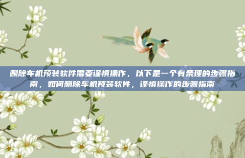 删除车机预装软件需要谨慎操作，以下是一个有条理的步骤指南，如何删除车机预装软件，谨慎操作的步骤指南