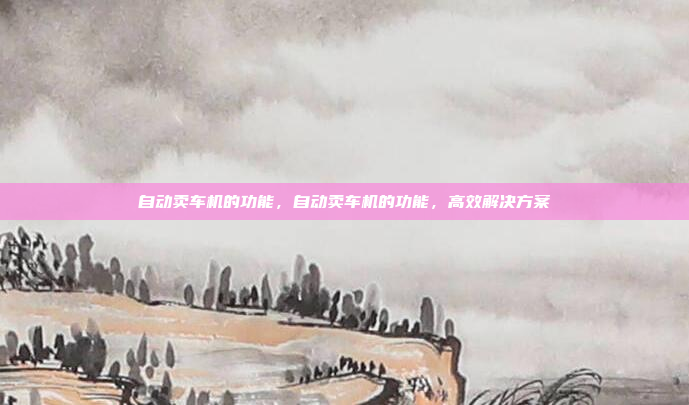 自动卖车机的功能，自动卖车机的功能，高效解决方案