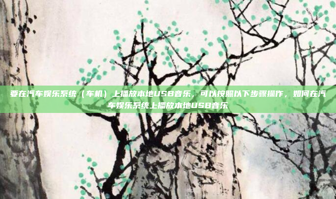 要在汽车娱乐系统（车机）上播放本地USB音乐，可以按照以下步骤操作，如何在汽车娱乐系统上播放本地USB音乐