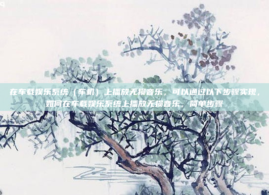 在车载娱乐系统（车机）上播放无损音乐，可以通过以下步骤实现，如何在车载娱乐系统上播放无损音乐，简单步骤