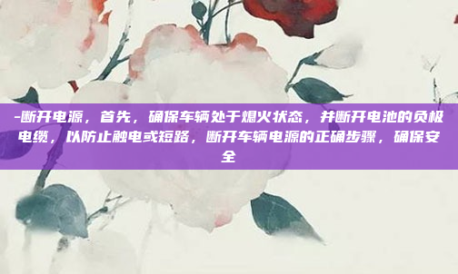 -断开电源,首先,确保车辆处于熄火状态,并断开电池的负极电缆,以防止触电或短路,断开车辆电源的正确步骤,确保安全