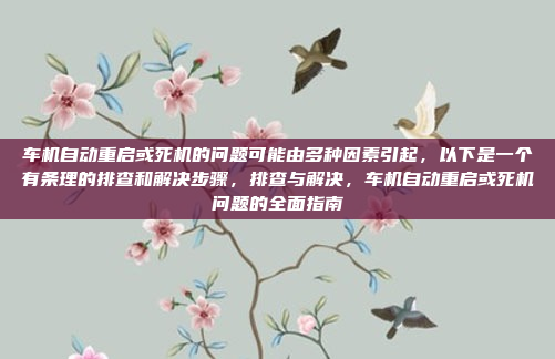 车机自动重启或死机的问题可能由多种因素引起，以下是一个有条理的排查和解决步骤，排查与解决，车机自动重启或死机问题的全面指南