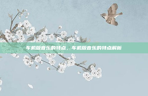 车机版音乐的特点，车机版音乐的特点解析