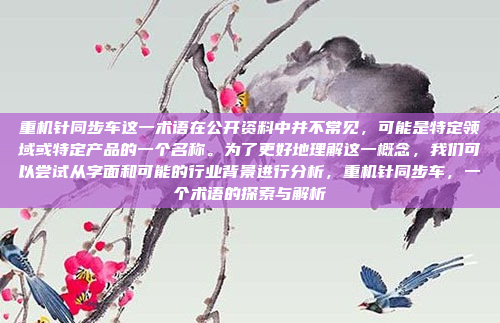 重机针同步车这一术语在公开资料中并不常见，可能是特定领域或特定产品的一个名称。为了更好地理解这一概念，我们可以尝试从字面和可能的行业背景进行分析，重机针同步车，一个术语的探索与解析