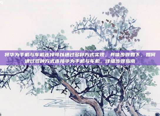 将华为手机与车机连接可以通过多种方式实现,具体步骤如下,如何通过多种方式连接华为手机与车机,详细步骤指南