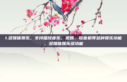 1.多媒体娱乐，支持播放音乐、视频、收音机等多种娱乐功能，多媒体娱乐多功能