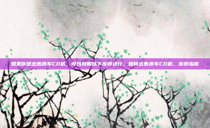 如果你想出售原车CD机，可以按照以下步骤进行，如何出售原车CD机，步骤指南