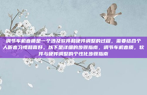 调节车机音质是一个涉及软件和硬件调整的过程，需要结合个人听音习惯和喜好。以下是详细的步骤指南，调节车机音质，软件与硬件调整的个性化步骤指南