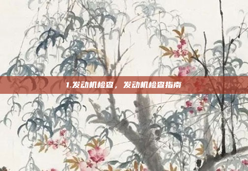 1.发动机检查,发动机检查指南
