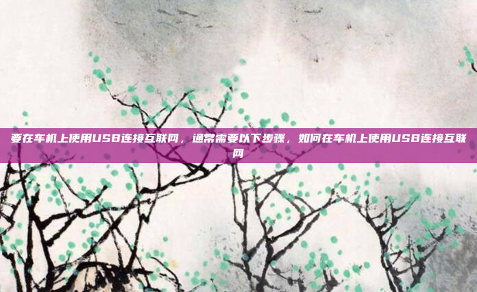 要在车机上使用USB连接互联网，通常需要以下步骤，如何在车机上使用USB连接互联网