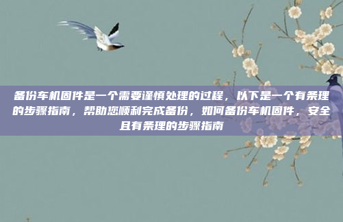 备份车机固件是一个需要谨慎处理的过程，以下是一个有条理的步骤指南，帮助您顺利完成备份，如何备份车机固件，安全且有条理的步骤指南