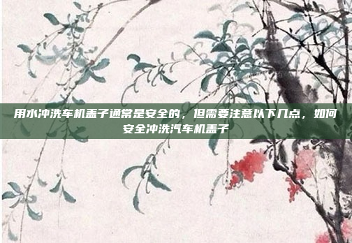 用水冲洗车机盖子通常是安全的，但需要注意以下几点，如何安全冲洗汽车机盖子