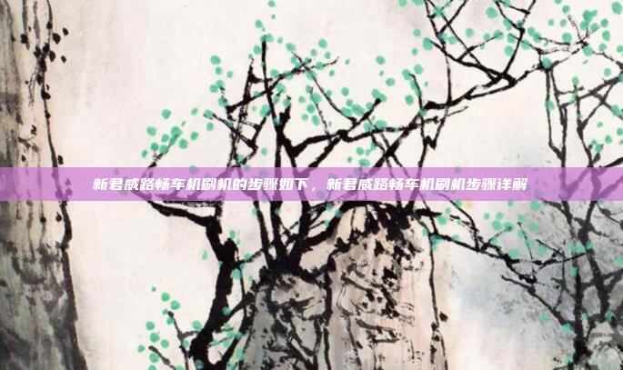 新君威路畅车机刷机的步骤如下，新君威路畅车机刷机步骤详解