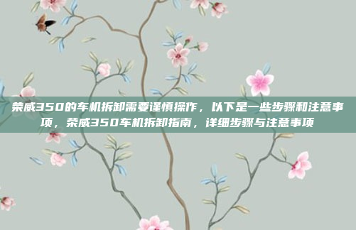 荣威350的车机拆卸需要谨慎操作,以下是一些步骤和注意事项,荣威350车机拆卸指南,详细步骤与注意事项
