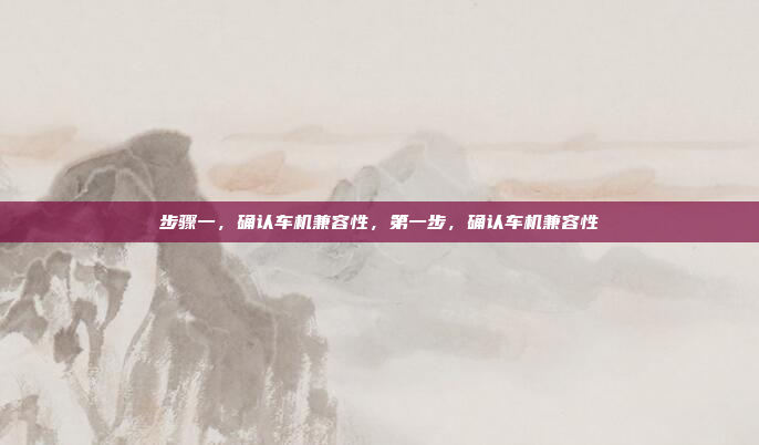 步骤一，确认车机兼容性，第一步，确认车机兼容性