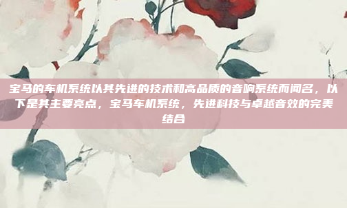 宝马的车机系统以其先进的技术和高品质的音响系统而闻名，以下是其主要亮点，宝马车机系统，先进科技与卓越音效的完美结合