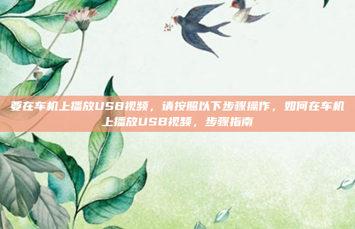 要在车机上播放USB视频，请按照以下步骤操作，如何在车机上播放USB视频，步骤指南