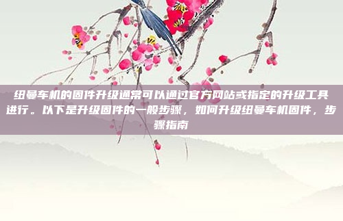 纽曼车机的固件升级通常可以通过官方网站或指定的升级工具进行。以下是升级固件的一般步骤，如何升级纽曼车机固件，步骤指南