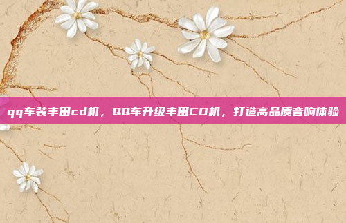 qq车装丰田cd机，QQ车升级丰田CD机，打造高品质音响体验
