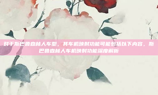 对于斯巴鲁森林人车型，其车机映射功能可能包括以下内容，斯巴鲁森林人车机映射功能深度解析