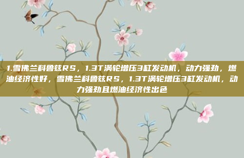 1.雪佛兰科鲁兹RS，1.3T涡轮增压3缸发动机，动力强劲，燃油经济性好，雪佛兰科鲁兹RS，1.3T涡轮增压3缸发动机，动力强劲且燃油经济性出色