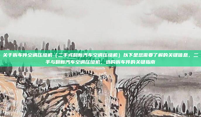 关于拆车件空调压缩机（二手或翻新汽车空调压缩机）以下是您需要了解的关键信息，二手与翻新汽车空调压缩机，选购拆车件的关键指南