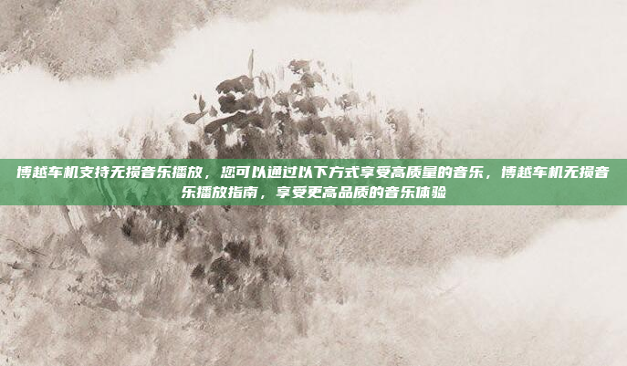 博越车机支持无损音乐播放，您可以通过以下方式享受高质量的音乐，博越车机无损音乐播放指南，享受更高品质的音乐体验