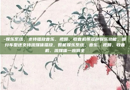 -娱乐系统，支持播放音乐、视频、收音机等多种娱乐功能，部分车型还支持流媒体播放，智能娱乐系统，音乐、视频、收音机、流媒体一应俱全