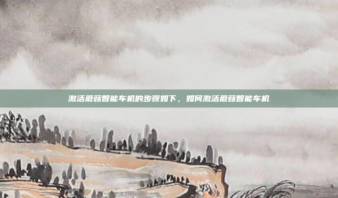 激活蘑菇智能车机的步骤如下，如何激活蘑菇智能车机
