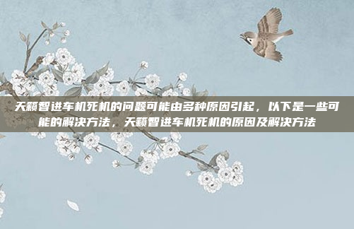 天籁智进车机死机的问题可能由多种原因引起，以下是一些可能的解决方法，天籁智进车机死机的原因及解决方法