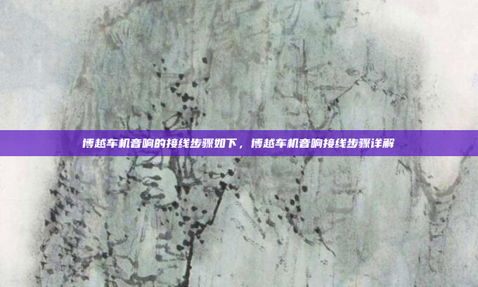 博越车机音响的接线步骤如下，博越车机音响接线步骤详解