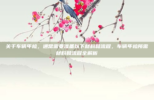 关于车辆年检，通常需要准备以下材料和流程，车辆年检所需材料和流程全解析