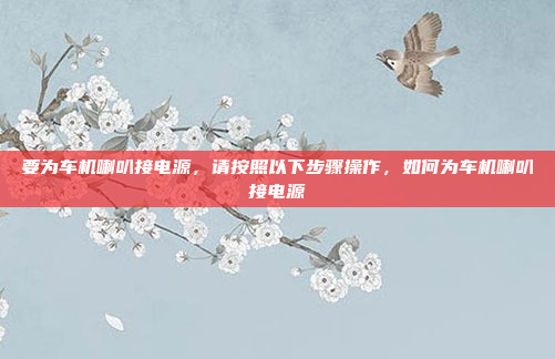 要为车机喇叭接电源,请按照以下步骤操作,如何为车机喇叭接电源
