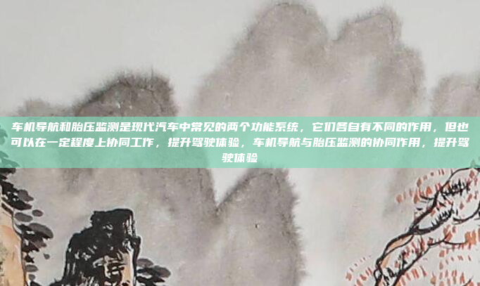 车机导航和胎压监测是现代汽车中常见的两个功能系统，它们各自有不同的作用，但也可以在一定程度上协同工作，提升驾驶体验，车机导航与胎压监测的协同作用，提升驾驶体验