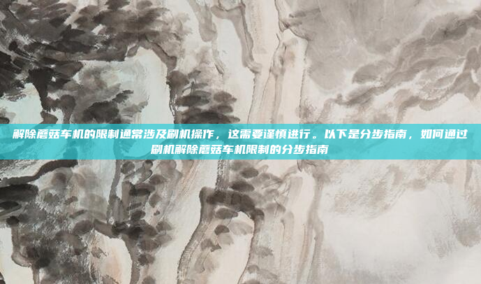 解除蘑菇车机的限制通常涉及刷机操作，这需要谨慎进行。以下是分步指南，如何通过刷机解除蘑菇车机限制的分步指南