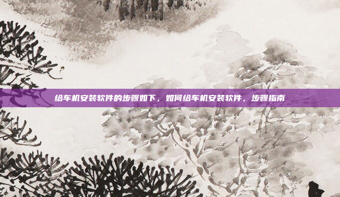给车机安装软件的步骤如下，如何给车机安装软件，步骤指南