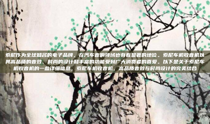 索尼作为全球知名的电子品牌，在汽车音响领域也有着显著的地位。索尼车机收音机以其高品质的音效、时尚的设计和丰富的功能受到广大消费者的喜爱。以下是关于索尼车机收音机的一些详细信息，索尼车机收音机，高品质音效与时尚设计的完美结合