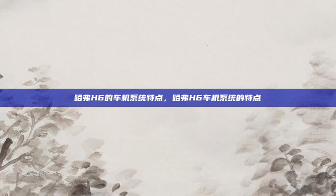 哈弗H6的车机系统特点，哈弗H6车机系统的特点