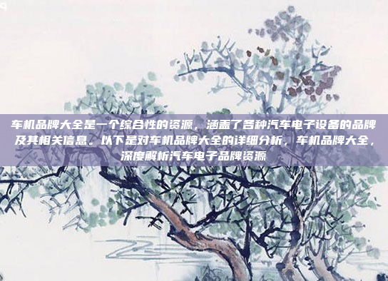 车机品牌大全是一个综合性的资源，涵盖了各种汽车电子设备的品牌及其相关信息。以下是对车机品牌大全的详细分析，车机品牌大全，深度解析汽车电子品牌资源