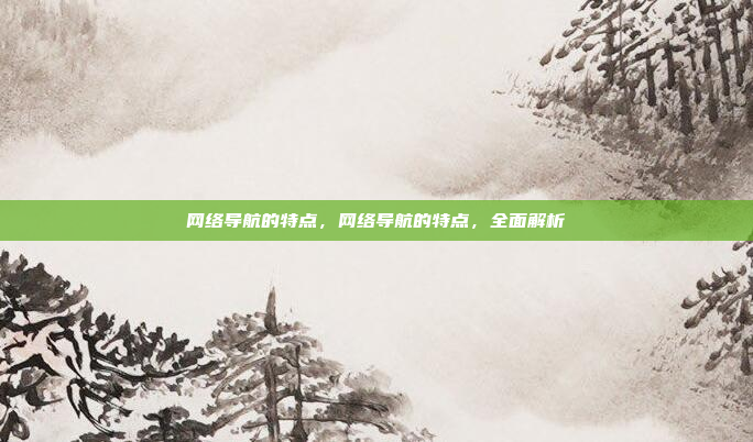 网络导航的特点，网络导航的特点，全面解析