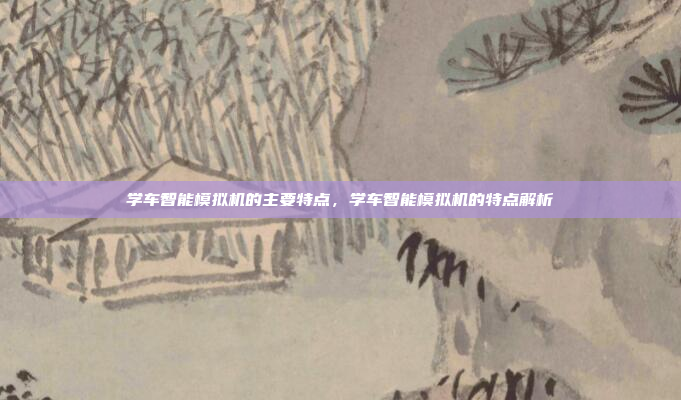 学车智能模拟机的主要特点，学车智能模拟机的特点解析
