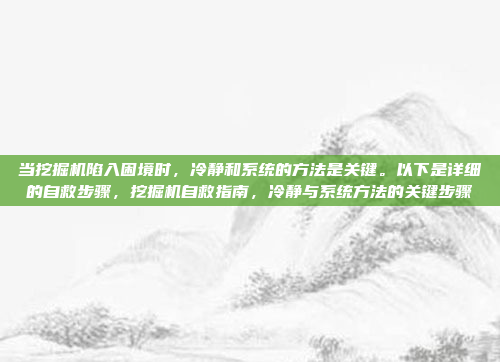 当挖掘机陷入困境时,冷静和系统的方法是关键。以下是详细的自救步骤,挖掘机自救指南,冷静与系统方法的关键步骤