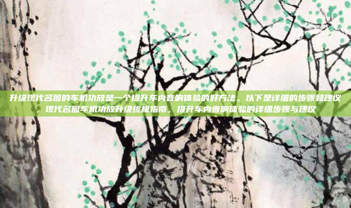 升级现代名图的车机功放是一个提升车内音响体验的好方法。以下是详细的步骤和建议，现代名图车机功放升级终极指南，提升车内音响体验的详细步骤与建议