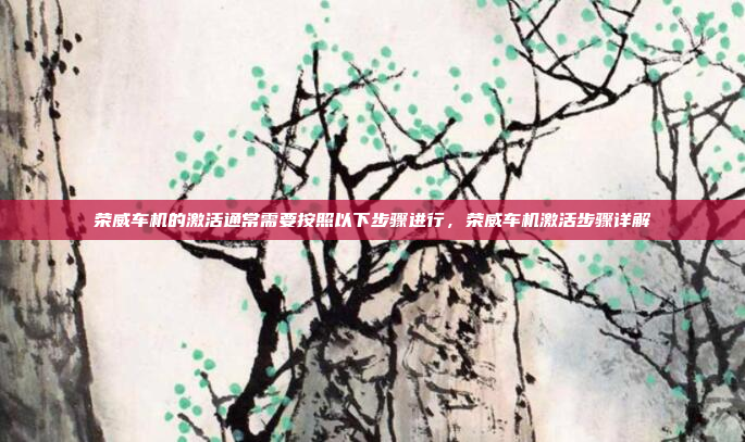 荣威车机的激活通常需要按照以下步骤进行，荣威车机激活步骤详解