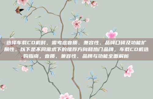 选择车载CD机时，需考虑音质、兼容性、品牌口碑及功能扩展性。以下是不同需求下的推荐方向和热门品牌，车载CD机选购指南，音质、兼容性、品牌与功能全面解析