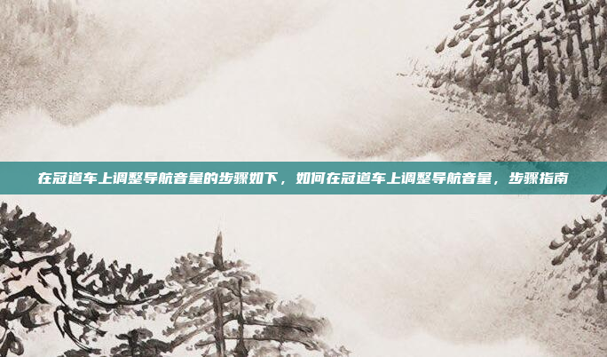 在冠道车上调整导航音量的步骤如下,如何在冠道车上调整导航音量,步骤指南