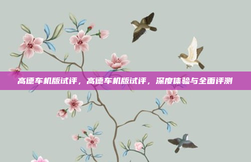 高德车机版试评,高德车机版试评,深度体验与全面评测