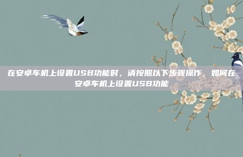 在安卓车机上设置USB功能时,请按照以下步骤操作,如何在安卓车机上设置USB功能